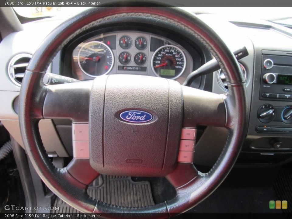 Black Interior Steering Wheel for the 2008 Ford F150 FX4 Regular Cab 4x4 #53184656
