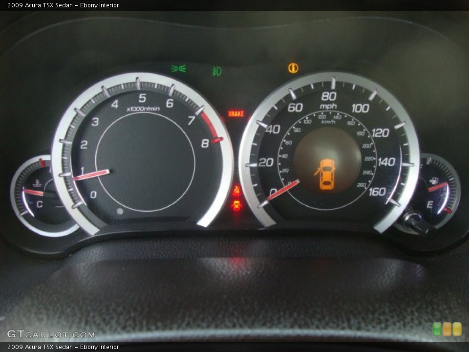 Ebony Interior Gauges for the 2009 Acura TSX Sedan #53186378