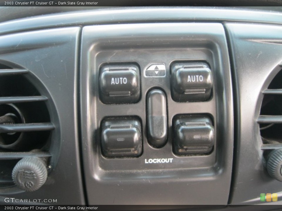 Dark Slate Gray Interior Controls for the 2003 Chrysler PT Cruiser GT #53188415