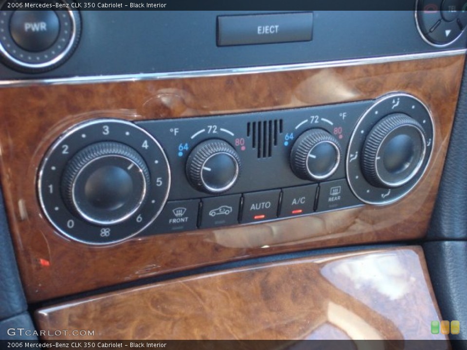 Black Interior Controls for the 2006 Mercedes-Benz CLK 350 Cabriolet #53192762