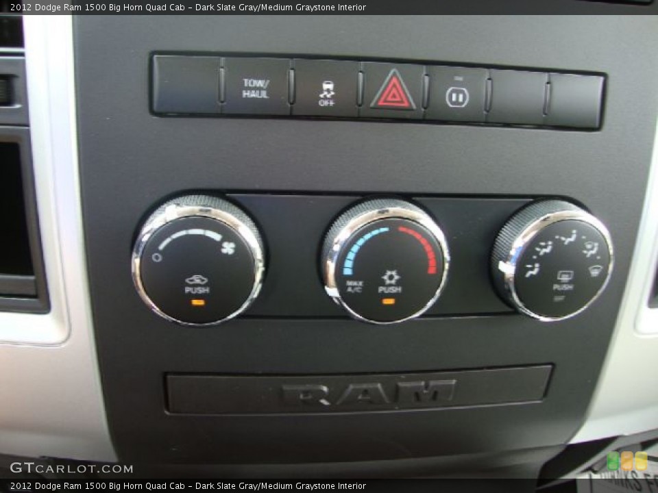 Dark Slate Gray/Medium Graystone Interior Controls for the 2012 Dodge Ram 1500 Big Horn Quad Cab #53194625