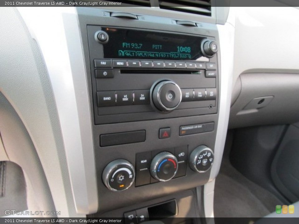 Dark Gray/Light Gray Interior Audio System for the 2011 Chevrolet Traverse LS AWD #53195804