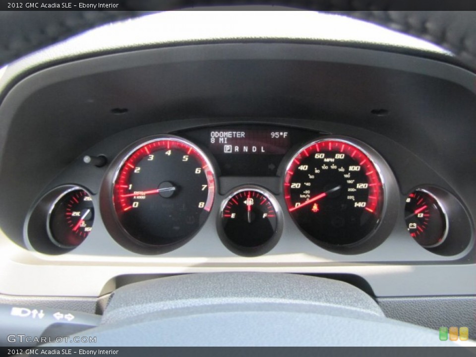 Ebony Interior Gauges for the 2012 GMC Acadia SLE #53201108