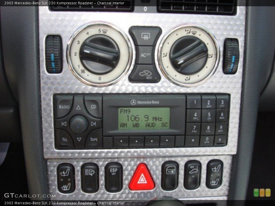Charcoal Interior Controls for the 2003 Mercedes-Benz SLK 230 Kompressor Roadster #53201804