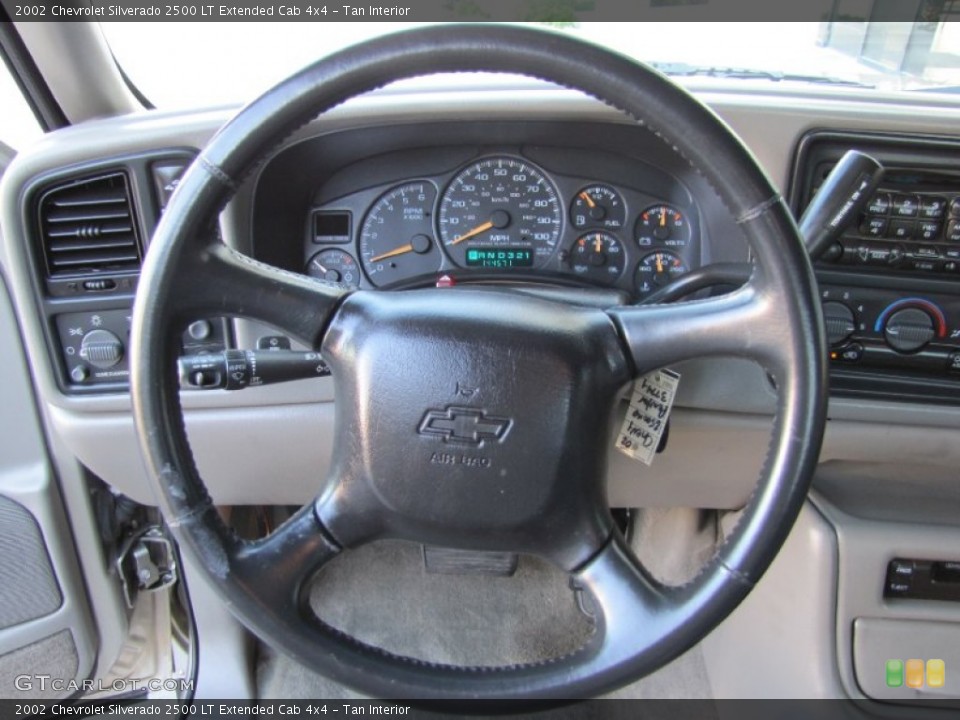 Tan Interior Steering Wheel for the 2002 Chevrolet Silverado 2500 LT Extended Cab 4x4 #53202182