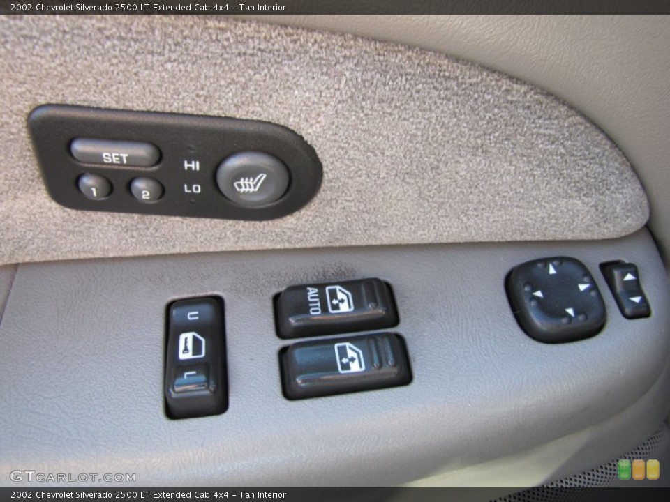 Tan Interior Controls for the 2002 Chevrolet Silverado 2500 LT Extended Cab 4x4 #53202200