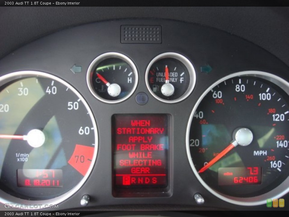 Ebony Interior Gauges for the 2003 Audi TT 1.8T Coupe #53202245