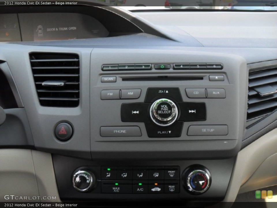 Beige Interior Audio System for the 2012 Honda Civic EX Sedan #53205614