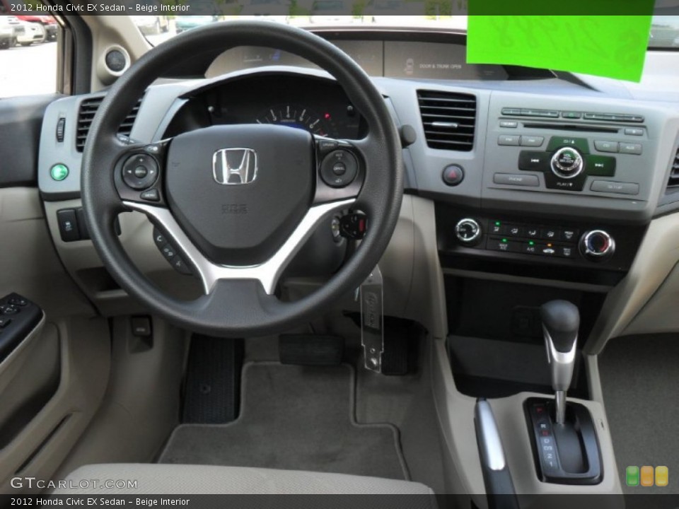Beige Interior Dashboard for the 2012 Honda Civic EX Sedan #53205692