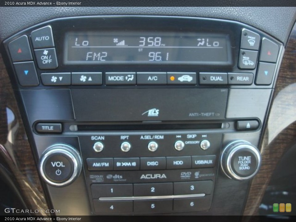 Ebony Interior Audio System for the 2010 Acura MDX Advance #53207177