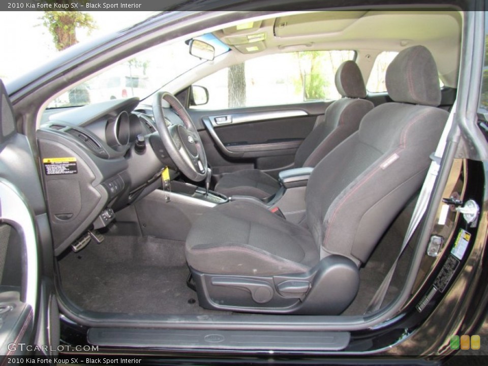 Black Sport Interior Photo for the 2010 Kia Forte Koup SX #53208569