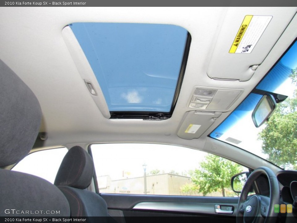 Black Sport Interior Sunroof for the 2010 Kia Forte Koup SX #53208722