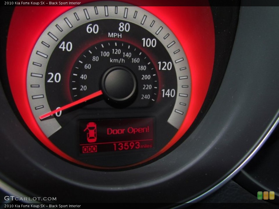 Black Sport Interior Gauges for the 2010 Kia Forte Koup SX #53208770