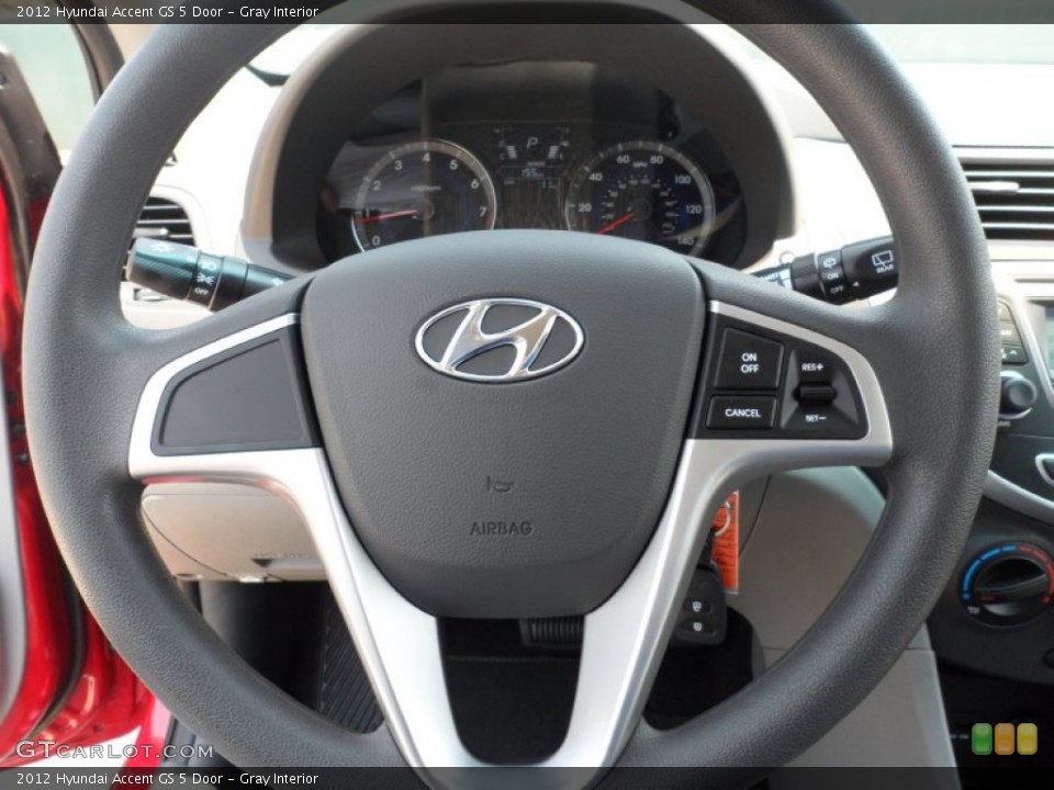 Gray Interior Steering Wheel for the 2012 Hyundai Accent GS 5 Door #53212679