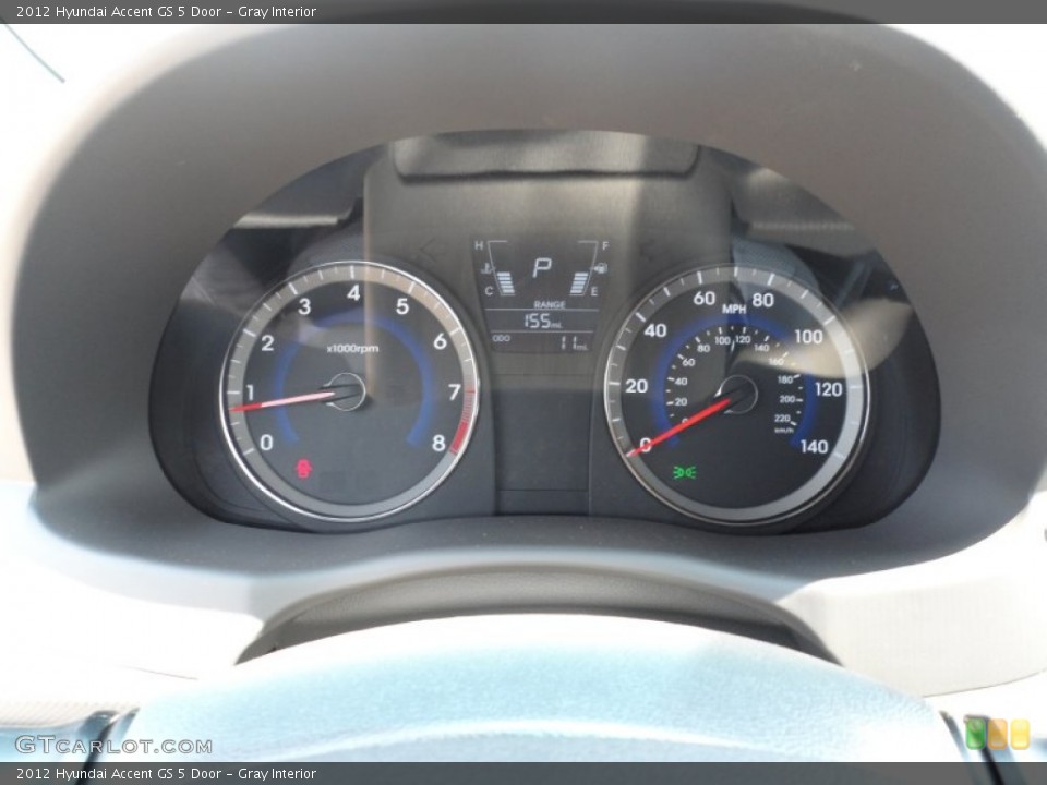 Gray Interior Gauges for the 2012 Hyundai Accent GS 5 Door #53212694