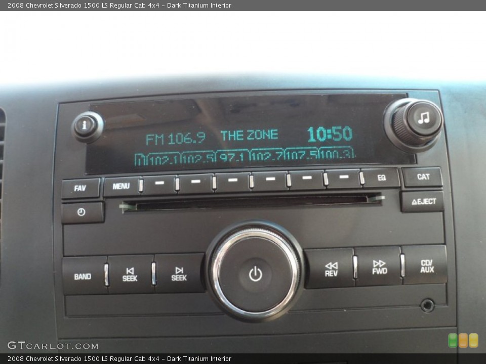 Dark Titanium Interior Audio System for the 2008 Chevrolet Silverado 1500 LS Regular Cab 4x4 #53215964