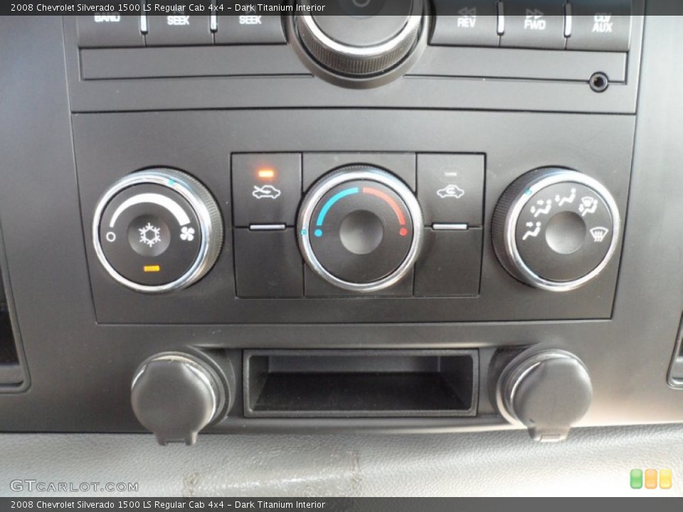 Dark Titanium Interior Controls for the 2008 Chevrolet Silverado 1500 LS Regular Cab 4x4 #53215973