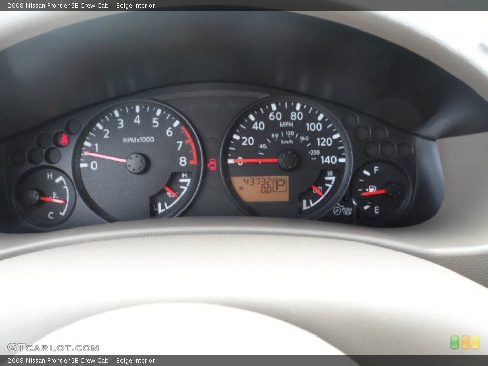 Beige Interior Gauges for the 2008 Nissan Frontier SE Crew Cab #53220710