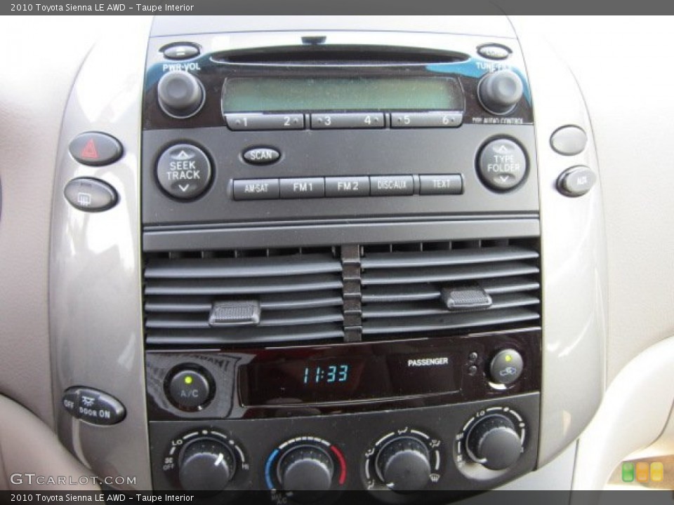 Taupe Interior Controls for the 2010 Toyota Sienna LE AWD #53222291