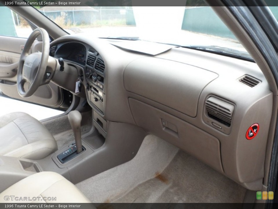 Beige Interior Dashboard for the 1996 Toyota Camry LE Sedan #53222585