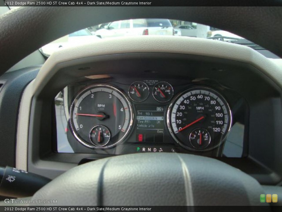 Dark Slate/Medium Graystone Interior Gauges for the 2012 Dodge Ram 2500 HD ST Crew Cab 4x4 #53232147