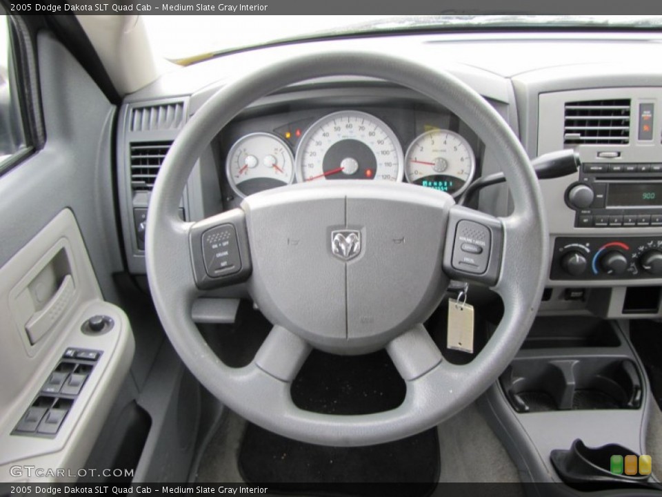 Medium Slate Gray Interior Steering Wheel for the 2005 Dodge Dakota SLT Quad Cab #53234814