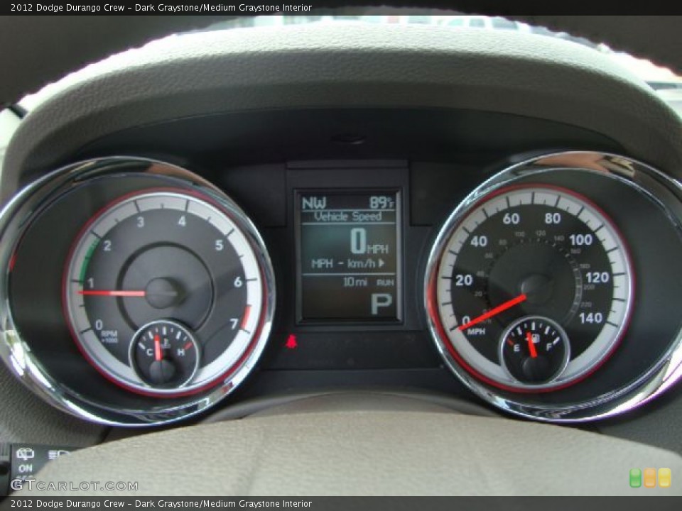 Dark Graystone/Medium Graystone Interior Gauges for the 2012 Dodge Durango Crew #53234907