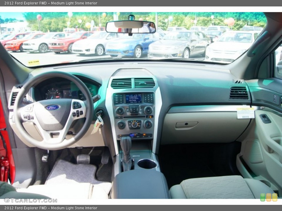 Medium Light Stone Interior Dashboard for the 2012 Ford Explorer FWD #53238015