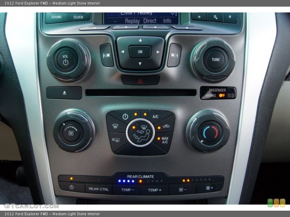 Medium Light Stone Interior Controls for the 2012 Ford Explorer FWD #53238147