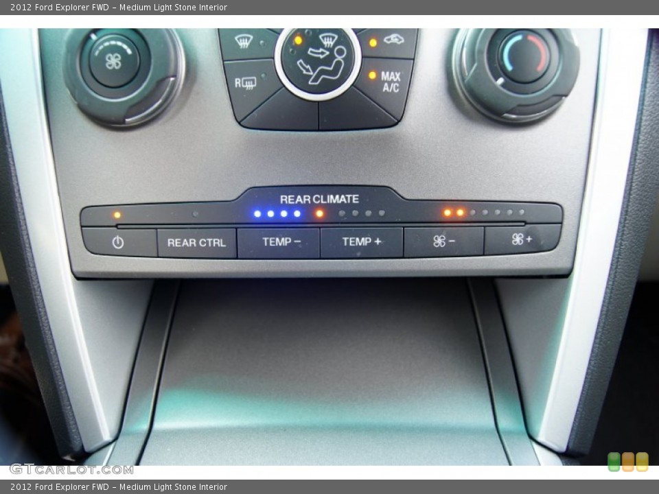 Medium Light Stone Interior Controls for the 2012 Ford Explorer FWD #53238162