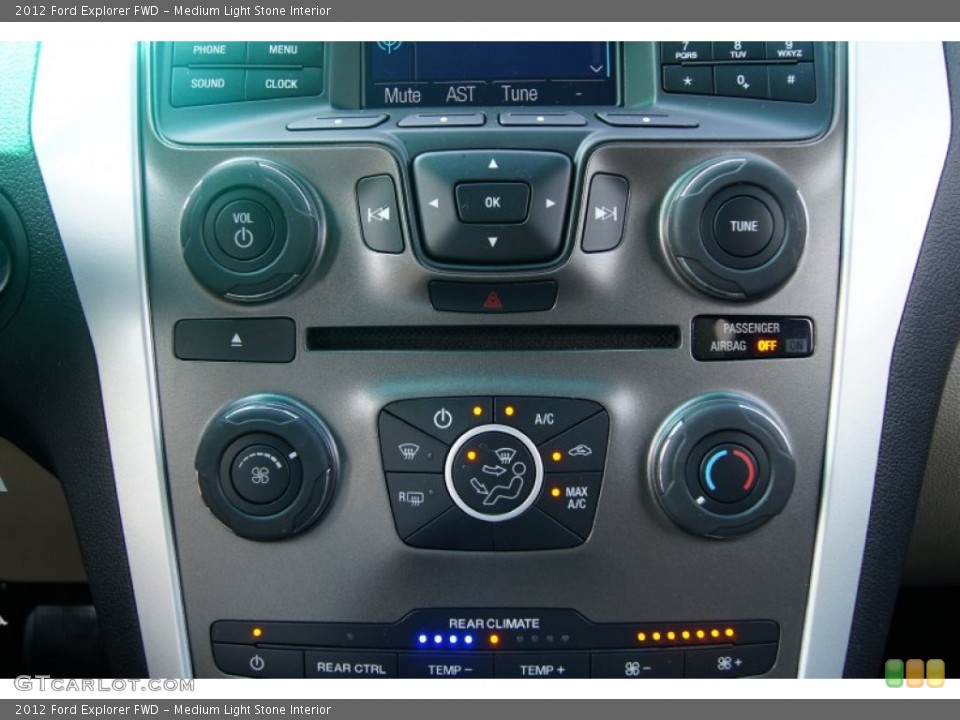 Medium Light Stone Interior Controls for the 2012 Ford Explorer FWD #53238588