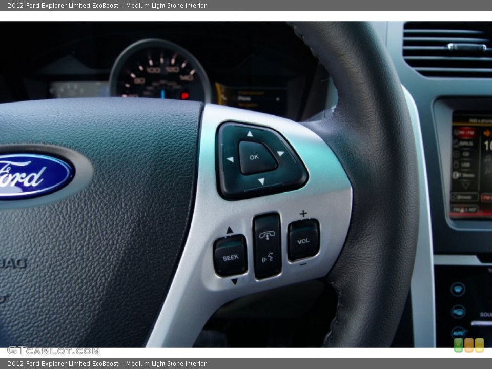 Medium Light Stone Interior Controls for the 2012 Ford Explorer Limited EcoBoost #53239446