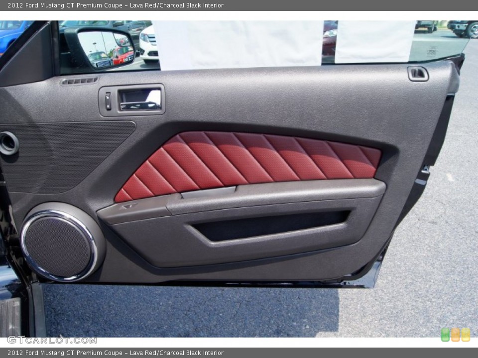 Lava Red/Charcoal Black Interior Door Panel for the 2012 Ford Mustang GT Premium Coupe #53239866