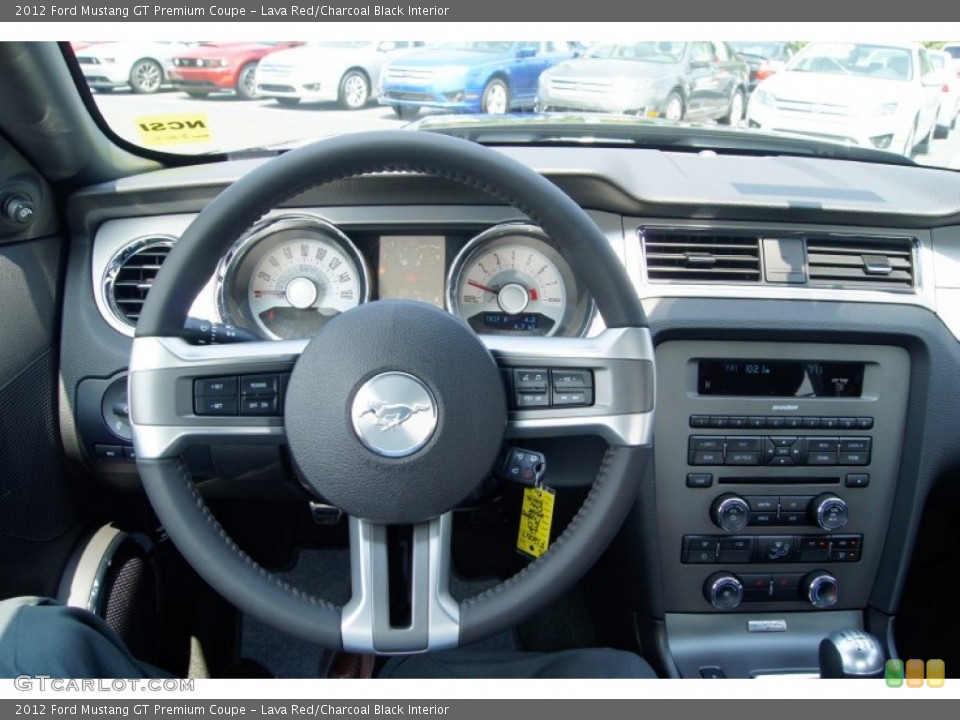 Lava Red/Charcoal Black Interior Dashboard for the 2012 Ford Mustang GT Premium Coupe #53239992