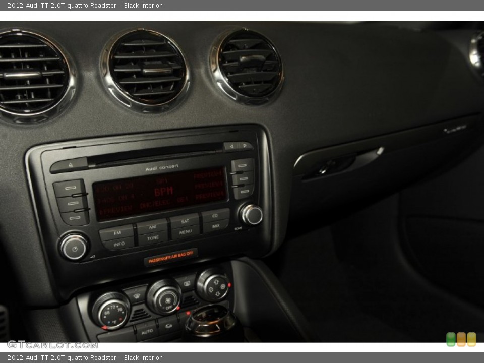 Black Interior Controls for the 2012 Audi TT 2.0T quattro Roadster #53240976