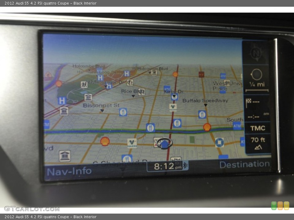 Black Interior Navigation for the 2012 Audi S5 4.2 FSI quattro Coupe #53241285