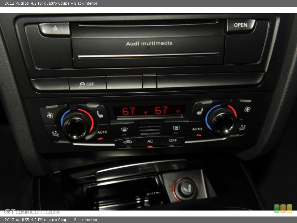 Black Interior Controls for the 2012 Audi S5 4.2 FSI quattro Coupe #53241303