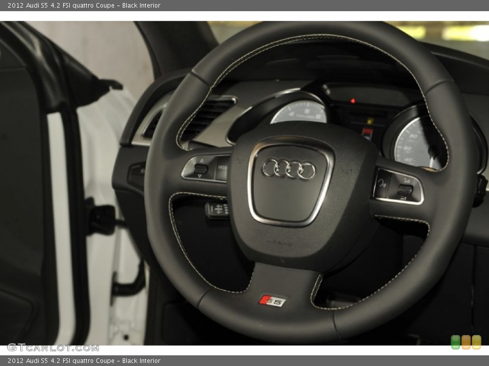 Black Interior Steering Wheel for the 2012 Audi S5 4.2 FSI quattro Coupe #53241411