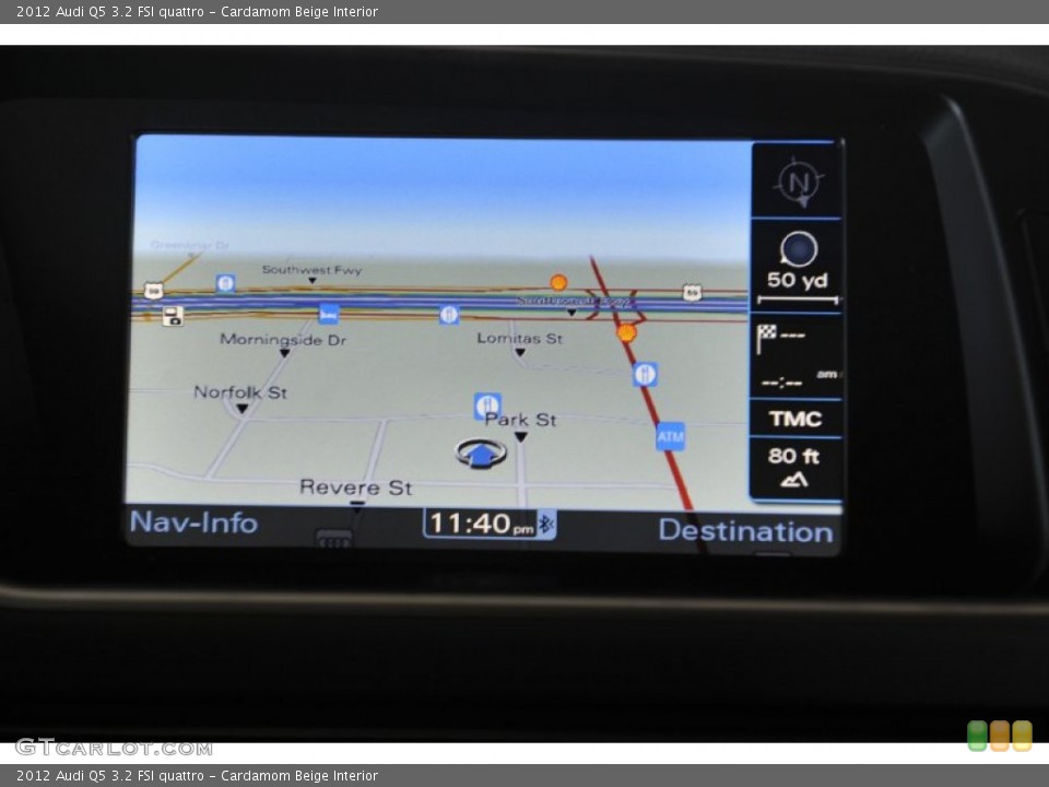 Cardamom Beige Interior Navigation for the 2012 Audi Q5 3.2 FSI quattro #53242056