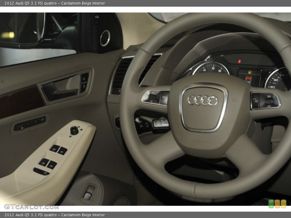 Cardamom Beige Interior Steering Wheel for the 2012 Audi Q5 3.2 FSI quattro #53242146