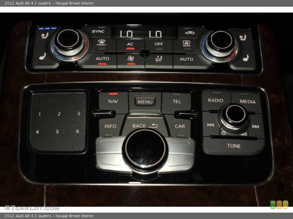 Nougat Brown Interior Controls for the 2012 Audi A8 4.2 quattro #53242965
