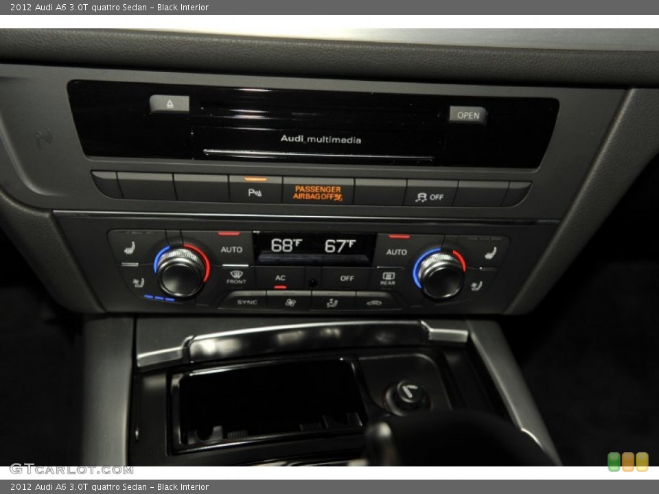 Black Interior Controls for the 2012 Audi A6 3.0T quattro Sedan #53243307