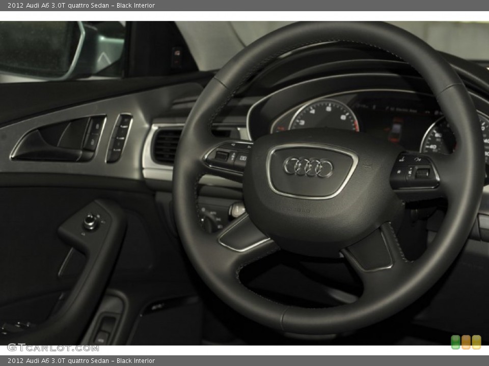 Black Interior Steering Wheel for the 2012 Audi A6 3.0T quattro Sedan #53243388