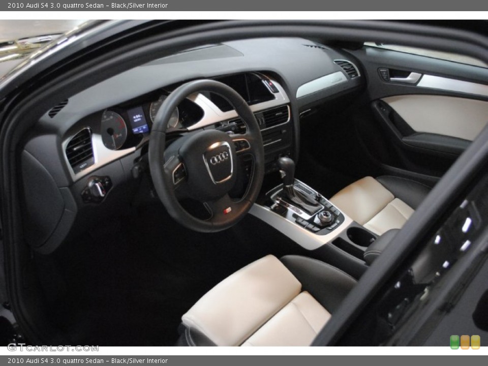 Black/Silver Interior Prime Interior for the 2010 Audi S4 3.0 quattro Sedan #53248702