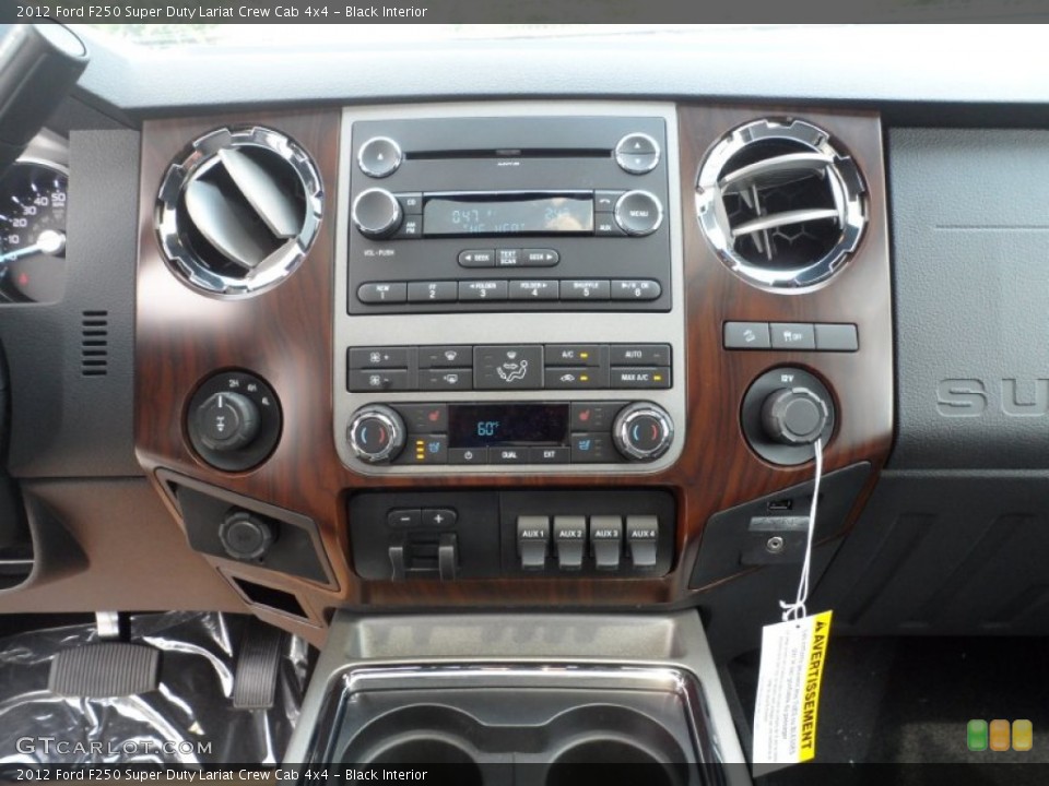 Black Interior Controls for the 2012 Ford F250 Super Duty Lariat Crew Cab 4x4 #53249656