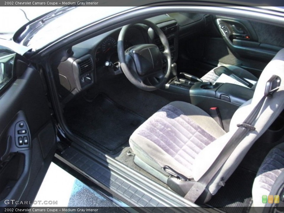 Medium Gray Interior Prime Interior for the 2002 Chevrolet Camaro Coupe #53249926