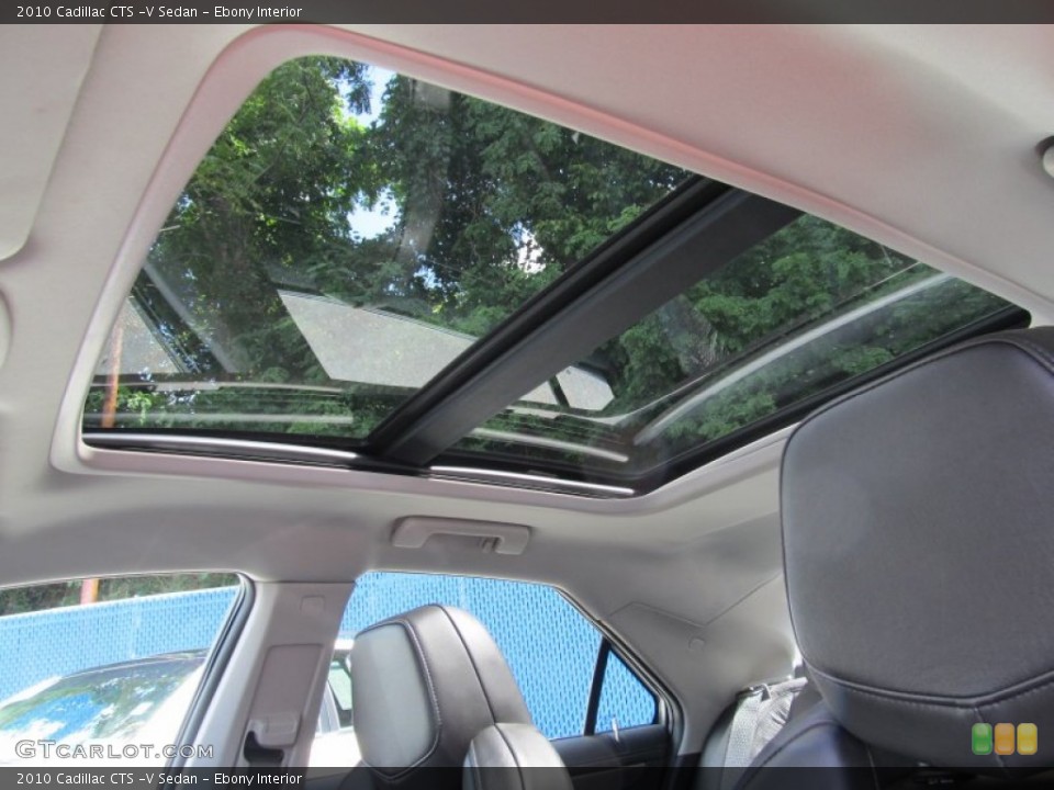 Ebony Interior Sunroof for the 2010 Cadillac CTS -V Sedan #53251696