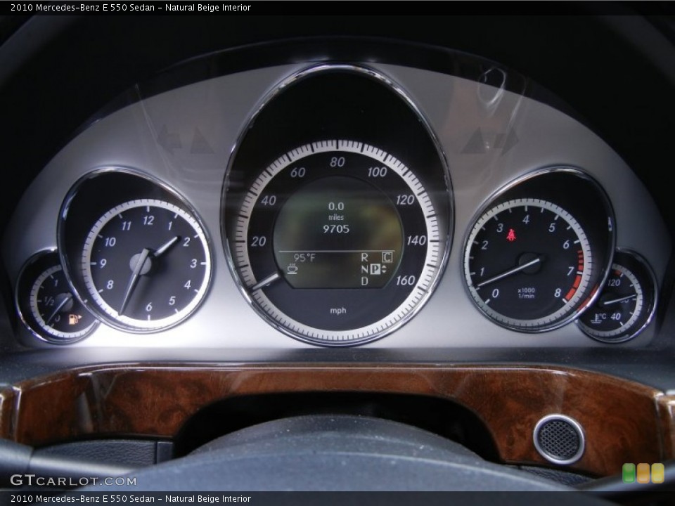Natural Beige Interior Gauges for the 2010 Mercedes-Benz E 550 Sedan #53252932