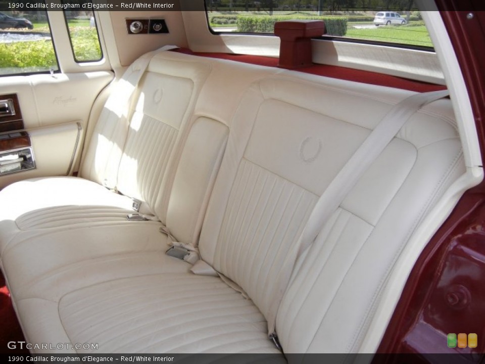 Red White Interior Photo For The 1990 Cadillac Brougham D
