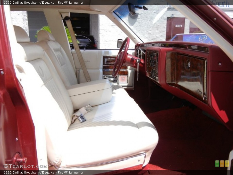 Red/White Interior Photo for the 1990 Cadillac Brougham d'Elegance #53253409